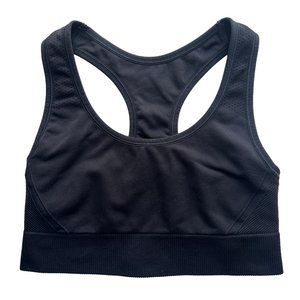 All in Motion Juniors Large Black Seamless Racerback Athletic Sports Bra